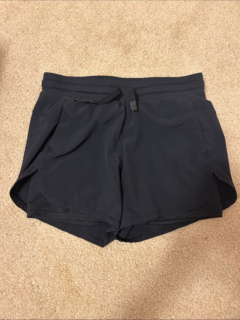 All In Motion Medium Kids Black Athletic Shorts - Lightweight Running Shortstop